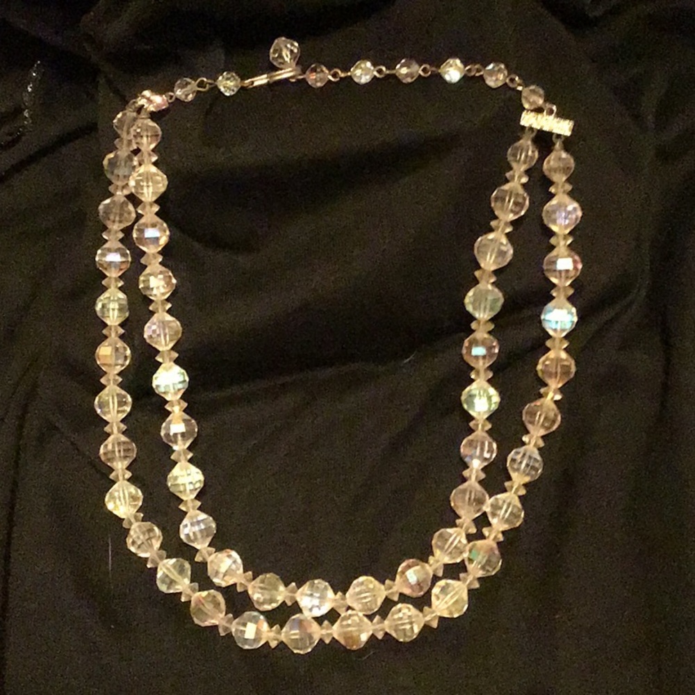 Aurora Borealis crystal  necklace & bracelet set.